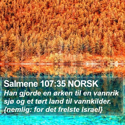 Salmene 107:35 NORSK Bible Verse Image