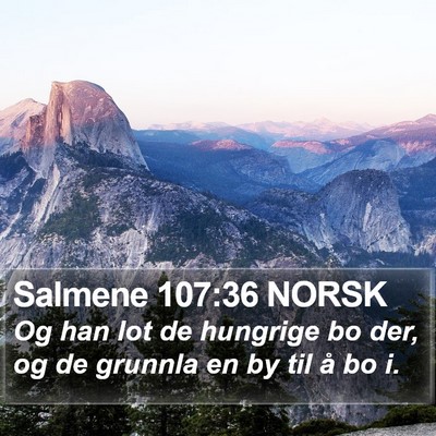 Salmene 107:36 NORSK Bible Verse Image