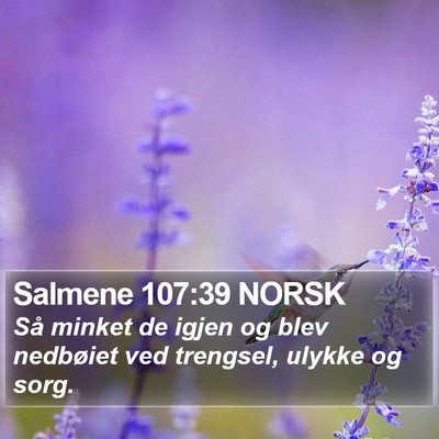 Salmene 107:39 NORSK Bible Verse Image