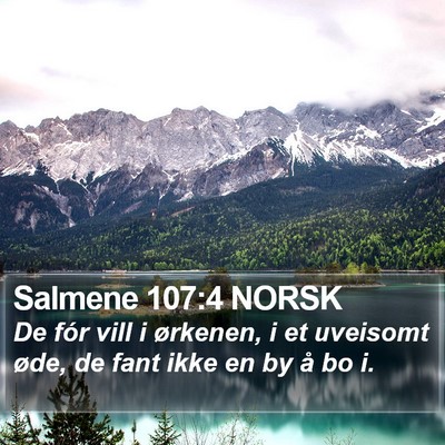 Salmene 107:4 NORSK Bible Verse Image