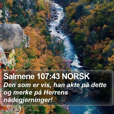 Salmene 107:43 NORSK Bible Verse Image