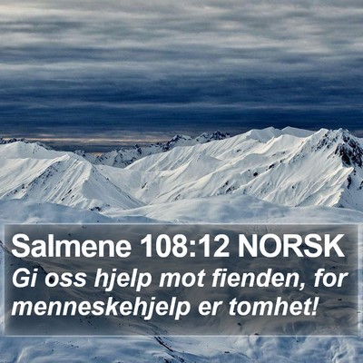 Salmene 108:12 NORSK Bible Verse Image