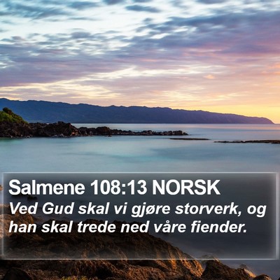 Salmene 108:13 NORSK Bible Verse Image
