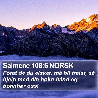 Salmene 108:6 NORSK Bible Verse Image