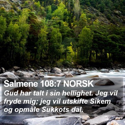 Salmene 108:7 NORSK Bible Verse Image