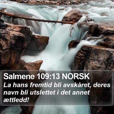 Salmene 109:13 NORSK Bible Verse Image
