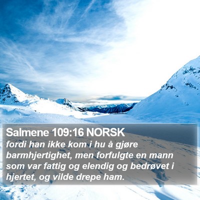 Salmene 109:16 NORSK Bible Verse Image