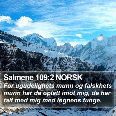 Salmene 109:2 NORSK Bible Verse Image