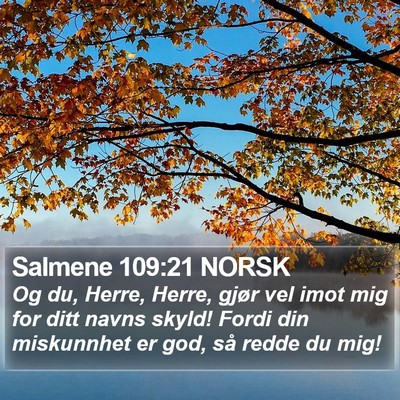 Salmene 109:21 NORSK Bible Verse Image