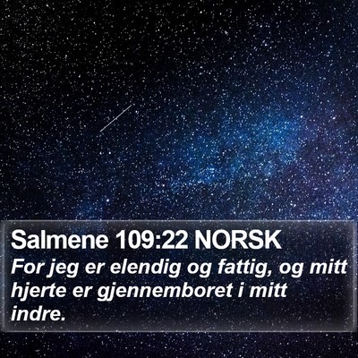 Salmene 109:22 NORSK Bible Verse Image