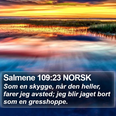 Salmene 109:23 NORSK Bible Verse Image