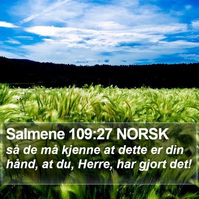 Salmene 109:27 NORSK Bible Verse Image