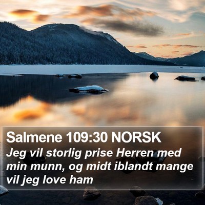 Salmene 109:30 NORSK Bible Verse Image