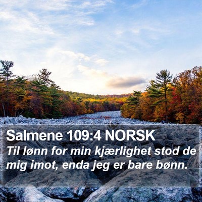 Salmene 109:4 NORSK Bible Verse Image