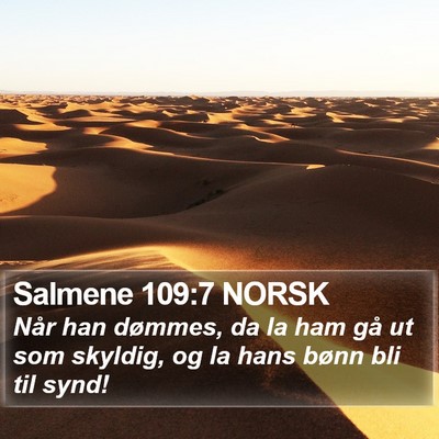 Salmene 109:7 NORSK Bible Verse Image