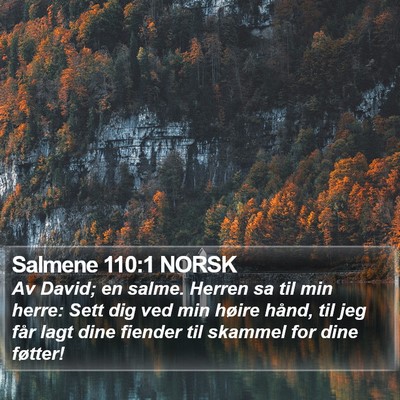 Salmene 110:1 NORSK Bible Verse Image