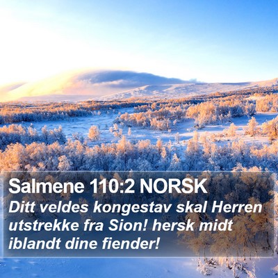 Salmene 110:2 NORSK Bible Verse Image