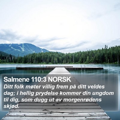 Salmene 110:3 NORSK Bible Verse Image