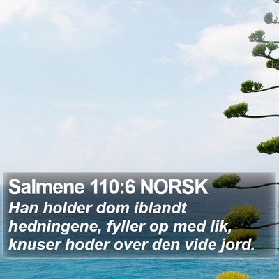 Salmene 110:6 NORSK Bible Verse Image