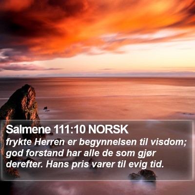 Salmene 111:10 NORSK Bible Verse Image