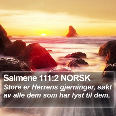 Salmene 111:2 NORSK Bible Verse Image