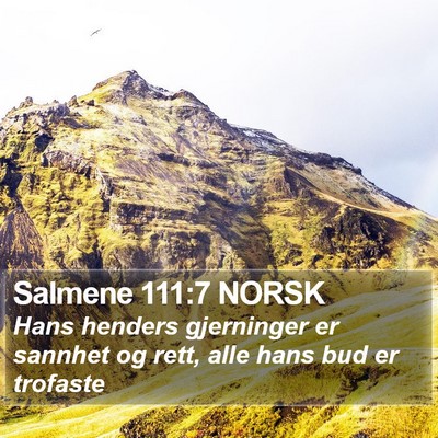 Salmene 111:7 NORSK Bible Verse Image