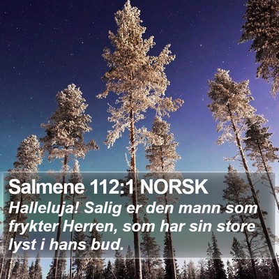 Salmene 112:1 NORSK Bible Verse Image