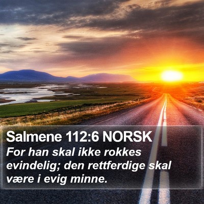 Salmene 112:6 NORSK Bible Verse Image