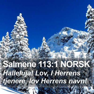 Salmene 113:1 NORSK Bible Verse Image