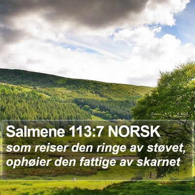 Salmene 113:7 NORSK Bible Verse Image