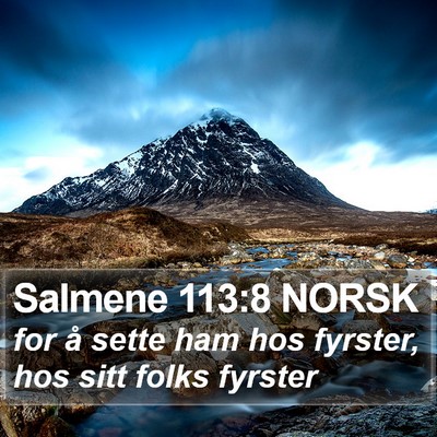 Salmene 113:8 NORSK Bible Verse Image