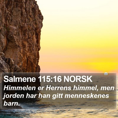 Salmene 115:16 NORSK Bible Verse Image