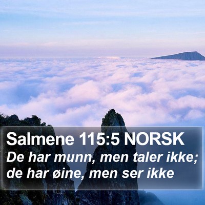 Salmene 115:5 NORSK Bible Verse Image