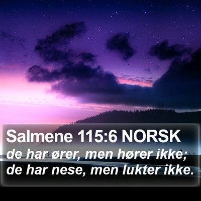 Salmene 115:6 NORSK Bible Verse Image