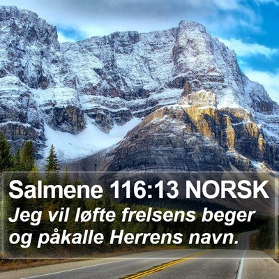 Salmene 116:13 NORSK Bible Verse Image
