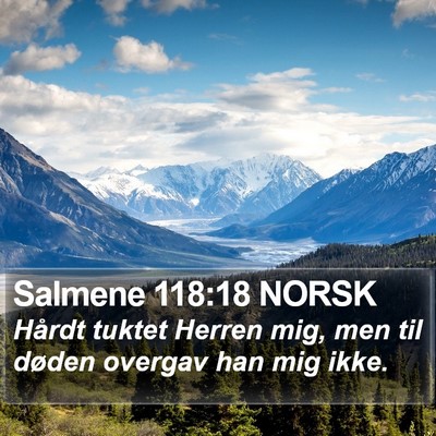 Salmene 118:18 NORSK Bible Verse Image
