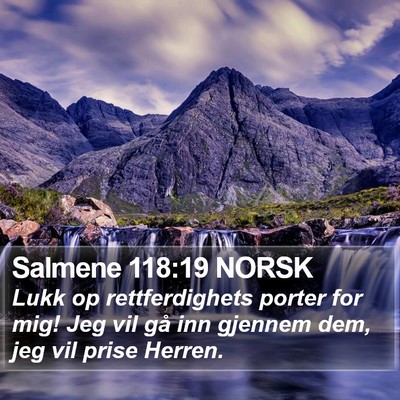 Salmene 118:19 NORSK Bible Verse Image