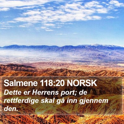 Salmene 118:20 NORSK Bible Verse Image