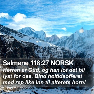 Salmene 118:27 NORSK Bible Verse Image
