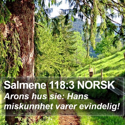 Salmene 118:3 NORSK Bible Verse Image