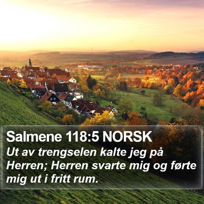 Salmene 118:5 NORSK Bible Verse Image
