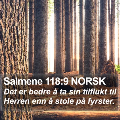 Salmene 118:9 NORSK Bible Verse Image