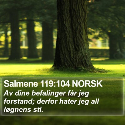 Salmene 119:104 NORSK Bible Verse Image