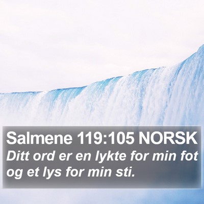 Salmene 119:105 NORSK Bible Verse Image