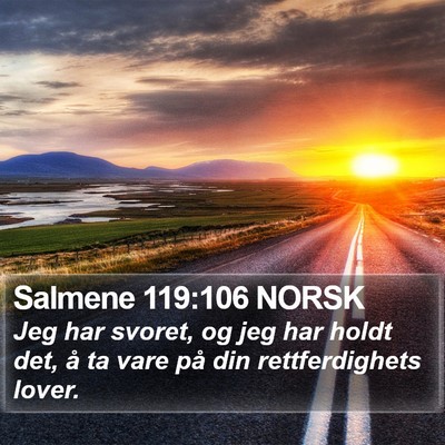 Salmene 119:106 NORSK Bible Verse Image