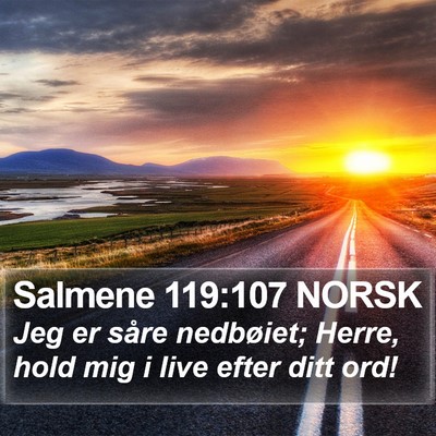 Salmene 119:107 NORSK Bible Verse Image