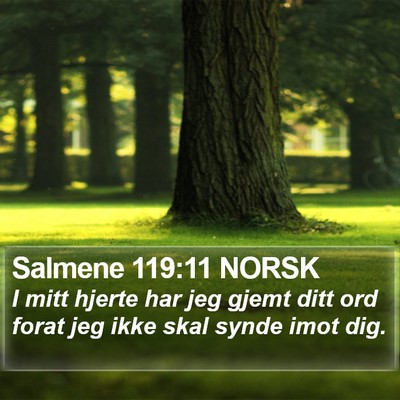 Salmene 119:11 NORSK Bible Verse Image