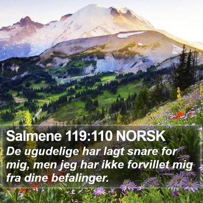 Salmene 119:110 NORSK Bible Verse Image