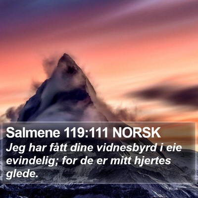 Salmene 119:111 NORSK Bible Verse Image