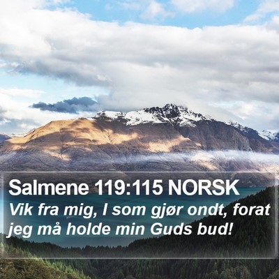 Salmene 119:115 NORSK Bible Verse Image